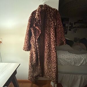 NWT pretty little thing leopard print coat!